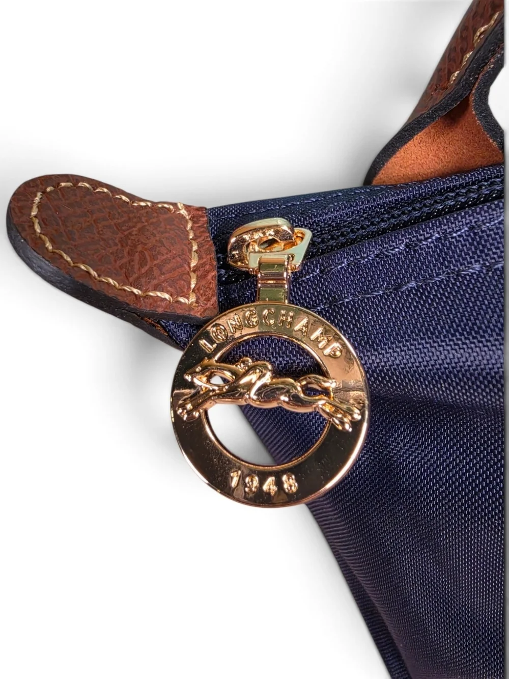 Longchamp Le Pliage Original Pouch w/ Handle - Navy Blue Mini Bag (Retail $120)